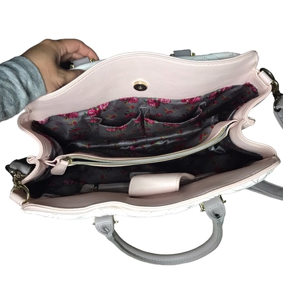 RARE Quilted Betsy Johnson Heart Purse Bag - Picture 3 of 5